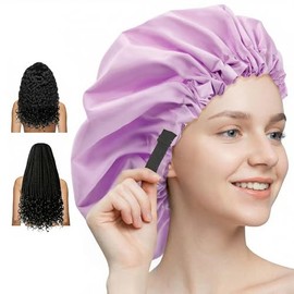 Aquior Ajustable Elástico Gorro Ducha Presenta Tamaño Cabeza Una Fina Banda Elástica Cordón Conveniente Ajuste Cómodo Sentirse Apreta
