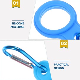 Pinzas de Silicona para hervidor 6 Unidades con Clip Duradero para Actividades Deportivas y Porta Botellas en Mochila Color Aleatorio