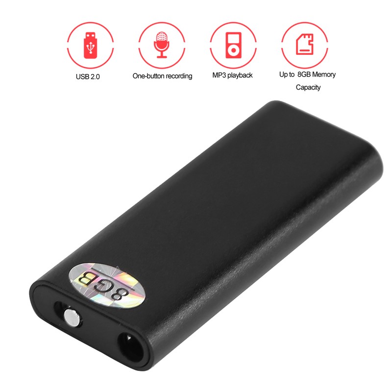 Portable Noise Reduction HD Digital Mini Sound Voice Recording 8G