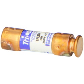 Mersen TR-R Tri-Onic Time-Delay/Class RK5 Fuse, 250VAC/160VDC, 200kA AC/20kA DC, 30 Ampere, 9/16" Diameter x 2" Length
