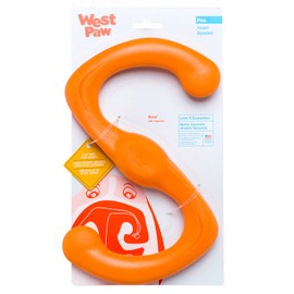 WEST PAW Zogoflex Bumi Dog Tug Toy – S-Shaped, Lightweight Chew Toys for Fetch, Play, Pet Exercise – Tug of War Soft Flinging Squishy Chewy Toy for Dogs – Guaranteed, Latex-Free, Made in USA