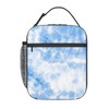 SUPLUCHOM Lunch Box Tie Dye White Blue Art Insulated Bag