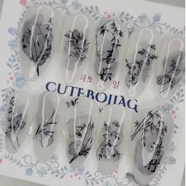 Mukjukdo handmade nail tip - Almond M / 묵죽도 수제네일팁 - 아몬드M