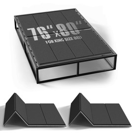 Imperius Folding Spring Box, 10MM, Bed Support Flat Noodles, King Size 76x80'' ﻿ ﻿Light and Thin, Breathable, Noise Minimizing,Moisture Resistant Bunkieboards