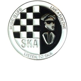 GBJUK Ska Music is Life Listen to Ska Scooter Enamel Pin Badge Lapel