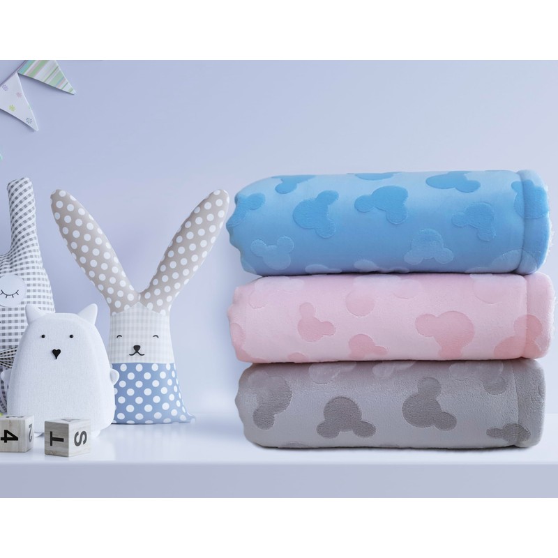 eYone Large Receiving Sherpa Baby Blanket Double Layer Fleece for