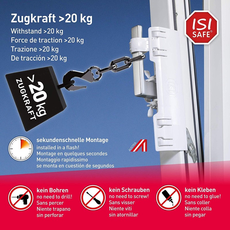 Child Lock for Windows - No Drilling | Tool-Free Assembly,