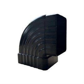TopHomer Black Gutter Downspout Elbow-Rain Gutter Downspout Extension Connection For Roof Gutters, Connecting Wall Grains, gutter Downpipes, Patio Drains - 65/90° 1.97"x3.5"-90° Rectangular Side Bend
