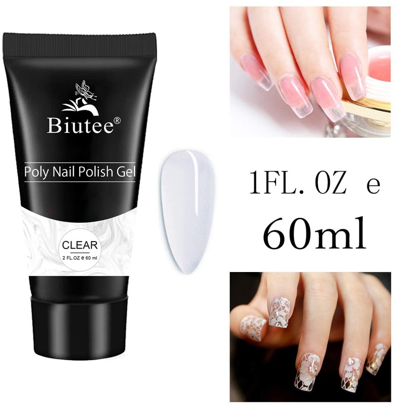Biutee Long Gel Nails, Polygel, 2.1 oz (60 g), UV