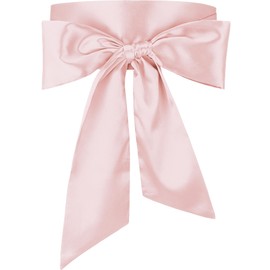 Glitopper Women Satin Waist Belts Dress Sash Waist Belt for Special Occasion Bridal Wedding Prom Formal 3.5'' Wide(Pink)