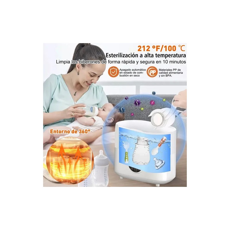 Esterilizador Biberones 4 En 1 600w Gran Capacidad