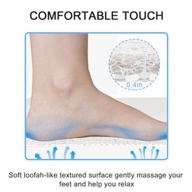 Shower Mat (80 x 40 cm), Non Slip Bath Mats for Inside Bath, Anti Mould Antibacterial PVC Loofah Shower Mat, Soft Comfort Bath Mat Massage Mat for Shower Stall, Quick Drying