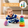 Mineup Spinning Stacking Toys, Rainbow Tower, Kids Stackable Spinning Toy,