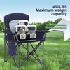 HIGH POINT SPORTS Oversized Camping Folding Chair, Heavy Duty Portable