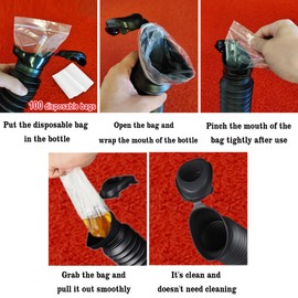 RH ONFOOT 100 PCS Disposable Urine Bags,Portable Urinal Bags for Men and WomenVomit Bags Disposable for Car,Use with a Collapsible Pee Bottle