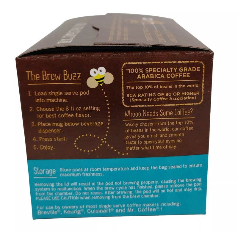 Wide Awake Coffee Pods 10-Pk House Blend Dark Rich &