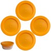 4 Cup/950 mL Orange Replacement Lids/Covers for Pyrex 7201-PC, 4