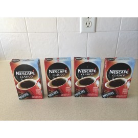 NESCAFÉ 4 Boxes NESCAFE CLASICO 28 Sticks Dark Roast Instant Coffee Free Shipping