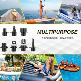 Paddle Board Pump Adapter, Sup Pump Accessories Kit with 7 Air Valve Nozzles, Paddleboard Pump Accessories Fit for Paddle Board & Inflatable Pool/Tent/Boat/Mattress