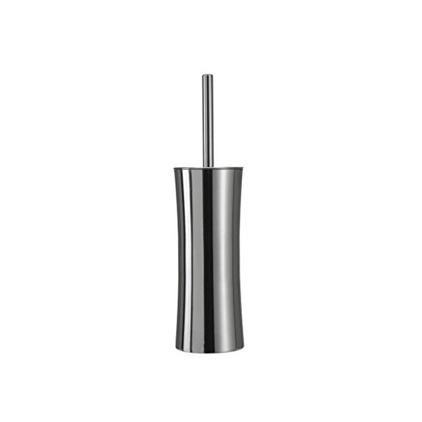 Croydex Toilet Brush With Freestanding Polished Steel Curvy Holder