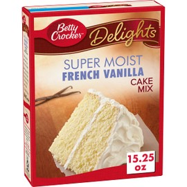 Betty Crocker Super Moist French Vanilla Cake Mix, 15.25 oz (Pack of 6)