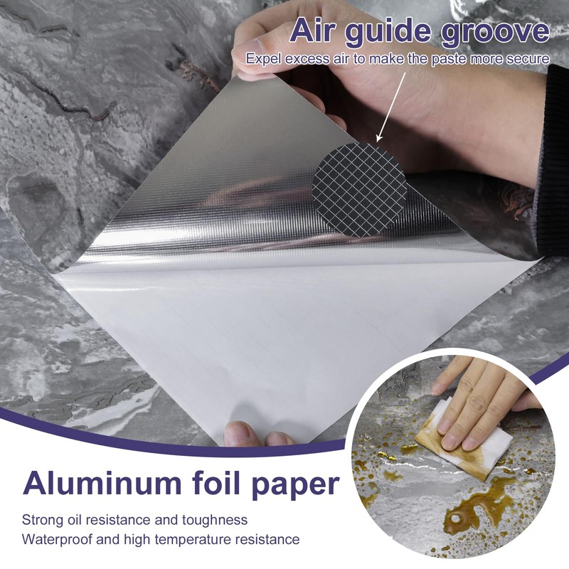 Yun-aeon Thick Marble Contact Paper for Countertops 15.7"x 196.8" -