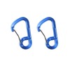 munkees 6 Shape Carabiner Aluminum Alloy 2pcs Navy Blue