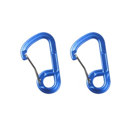 munkees 6 Shape Carabiner Aluminum Alloy 2pcs Navy Blue