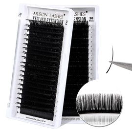 Arison Lashes Classic Lash Extensions Soft Lashes 20 Rows Mixed Tray D 15mm Curl 0.05 Thick Volume Pestañas Pelo a Pelo