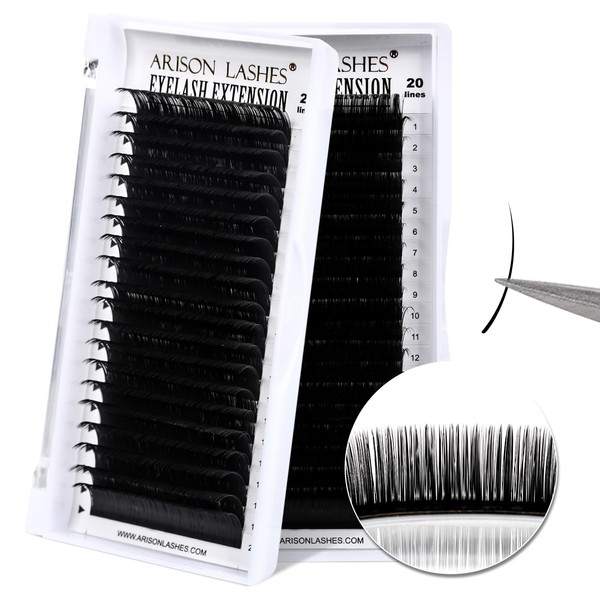 Arison Lashes Classic Lash Extensions Soft Lashes 20 Rows Mixed