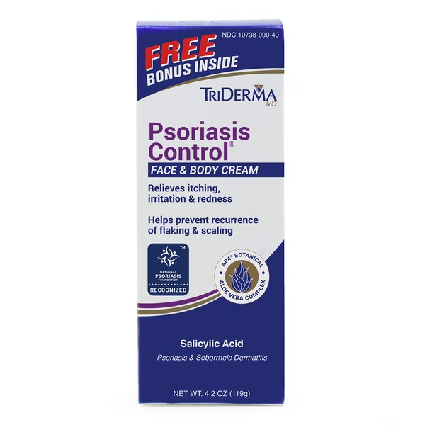TriDerma MD Psoriasis Control Face, Scalp and Body Lotion 4.2 Ounce with Bonus Sample Inside
