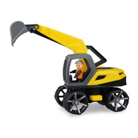 Lena 04511 TRUXX² Excavator, Construction Vehicle Approx. 35 cm, Robust Shovel Excavator with Functional Shovel and Fully Movable Toy Figure, for Children from 2 Years, Sand Excavator, Large