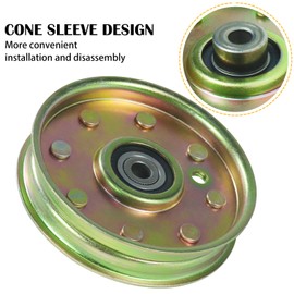 BOSFLAG 2 Pack 756-1229 Pulley Replaces Cub Cadet 756-1229 Idler Pulley, Cub Cadet 01004081 Pulley, 02005077, 7023966YP, 93-1622 for Cub Cadet Z Force 44, Z Force 48, Z Force 50, Z Force 60 Tractors