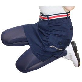 7555 NV 3L Cargo Skirt with Stretch Underpants Navy Plus Size Delsol 3L Golf Wear Skirt Women's, navy