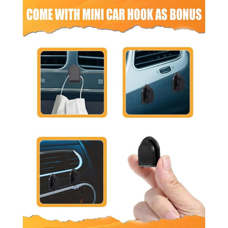 JICOJIN Multifunctional Car Hooks for Headrest, 4PCS Purse Hook for
