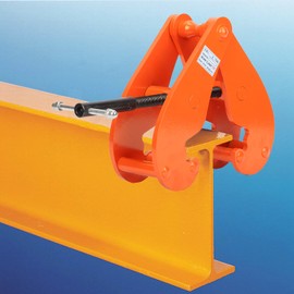 MYOYAY Beam Clamp 11000lbs/5ton Capacity I Beam Lifting Clamp 3.1-12.6 Inch Opening Range Vertical Beam Clamp For Rigging Heavy Duty Steel Beam Clamp Tool Orange