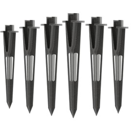 VENUS MANUFACTURING 6pcs 8.75” Landscape Lighting Metal Stakes 3/4'' NPSM (0.77'' Thread Diameters) Path Light Replacement Ground Spikes Fit Malibu Outdoor Pathway Light & Spotlight/Floodlight Lights