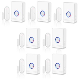 GREENCYCLE Wireless Door Sensor Chime Door Open Alarm, Door Chime for Business When Entering, Shop Entry Chime System for Home Security Shop Office, 600FT Long Range, 48 Ringtones 5 Volume Level, 7PK