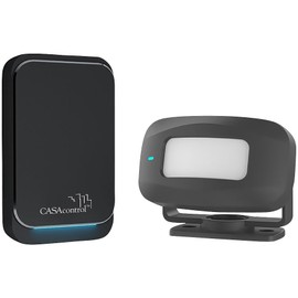 CASAcontrol Cat Bell: Wireless Continuity Detector, PIR Sensor, Socket Bell, Black (Acoustic Motion Sensor, Wireless Bell with Motion Sensor, Light Barrier)
