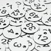 Etiquetas de plástico para número de identificación con llaveros, Blanco,