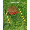 Durable 61-Tine Manure Fork with 18 Angled Fiberglass Handle Long