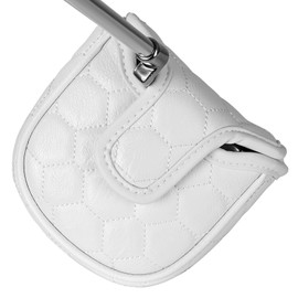 Golf Mallet Square Putter Cover Magnetic Heel-Shaft Headcovers Fits for S p i d e r TOUR White PU Leather New Version