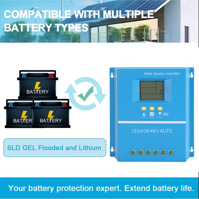 12V 24V 36V 48V Auto MPPT Solar Charge Controller Solar