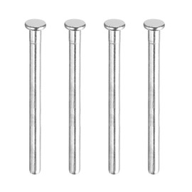 QUARKZMAN 4 Pieces 3 Inch Door Hinge Pins, Removable Brushed Door Hinge Inner Hinge Security Pins for Replacing Wooden House Doors, Silver