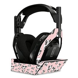 MightySkins Glossy Glitter Skin Compatible with Astro A50 Wireless Headphones + Base Station (Gen 4) - Panda Hello | Protective, Durable High-Gloss Glitter Finish | Easy to Apply | Made in The USA