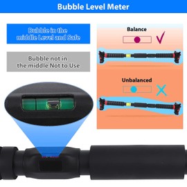 Pull-Up Bar for Doorways,Chin Up Bar with Level Meter and Adjustable Width for Home Gym,No Screws Included, Max Weight Capacity 440 LBS