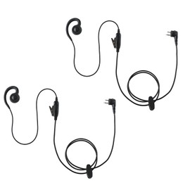 DLECNFUN 2 Way Radio Surveillance Earphones Nylon Braided Design,Walkie Talkie Earpiece with Mic for Motorola,Mobile Ham Radio Headphones (2 Pack)