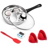 NutriChef Egg Poacher Pan Set - 7.87” Stainless Steel Poached