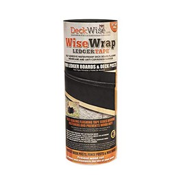 DeckWise WiseWrap LedgerTape 12" x 25' Self-Adhesive Deck Ledger Board and Wood Post Flashing Tape for Hardwood, Thermal Wood, PVC, Pressure Treated, and Composite Decking (1 roll)