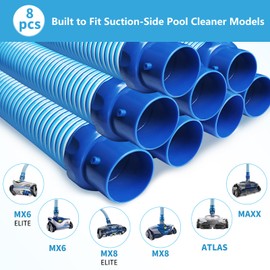 8 Pack 39" Pool Cleaner Hose for MX6 MX8 X7 T3 T5, R0527700 Twist Lock Replacement Pool Vacuum Hoses, Swimming Pool Cleaning Kit with 1 Year Warranty